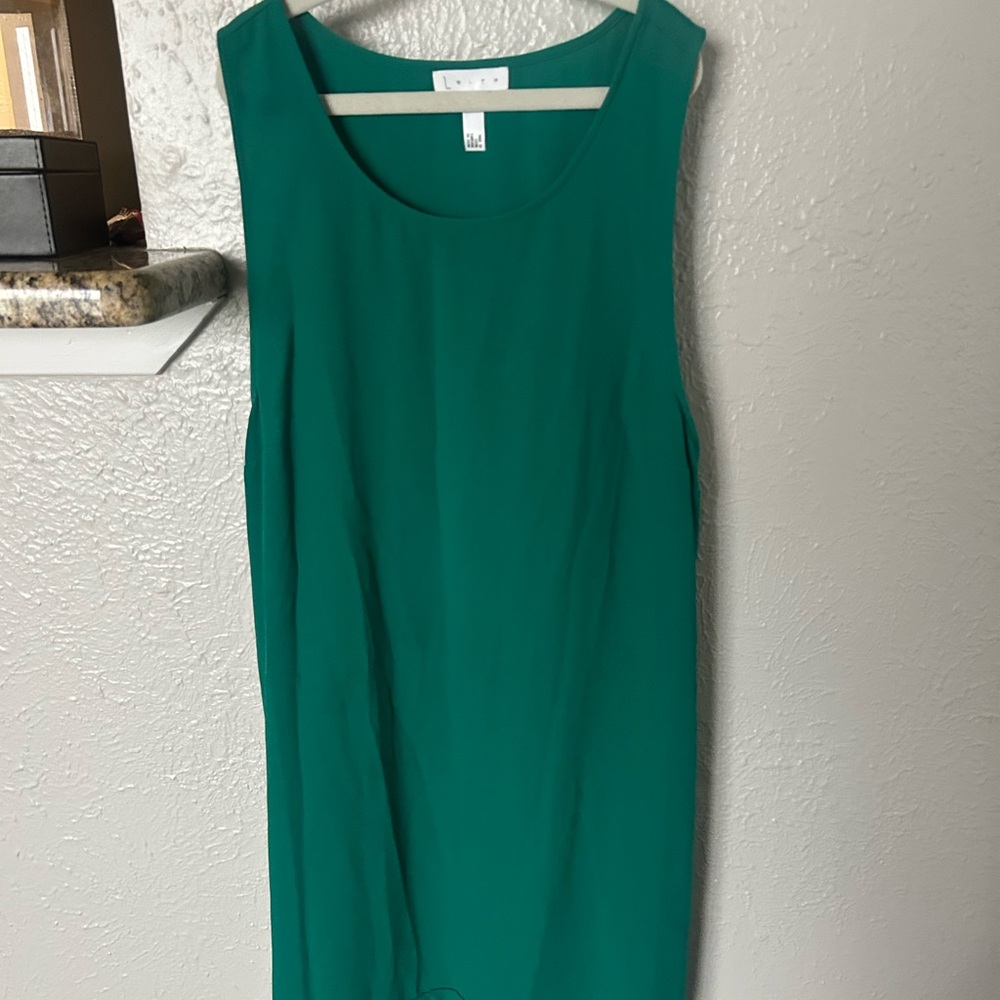 Leith Racerback Shift Dress, Green, Size L